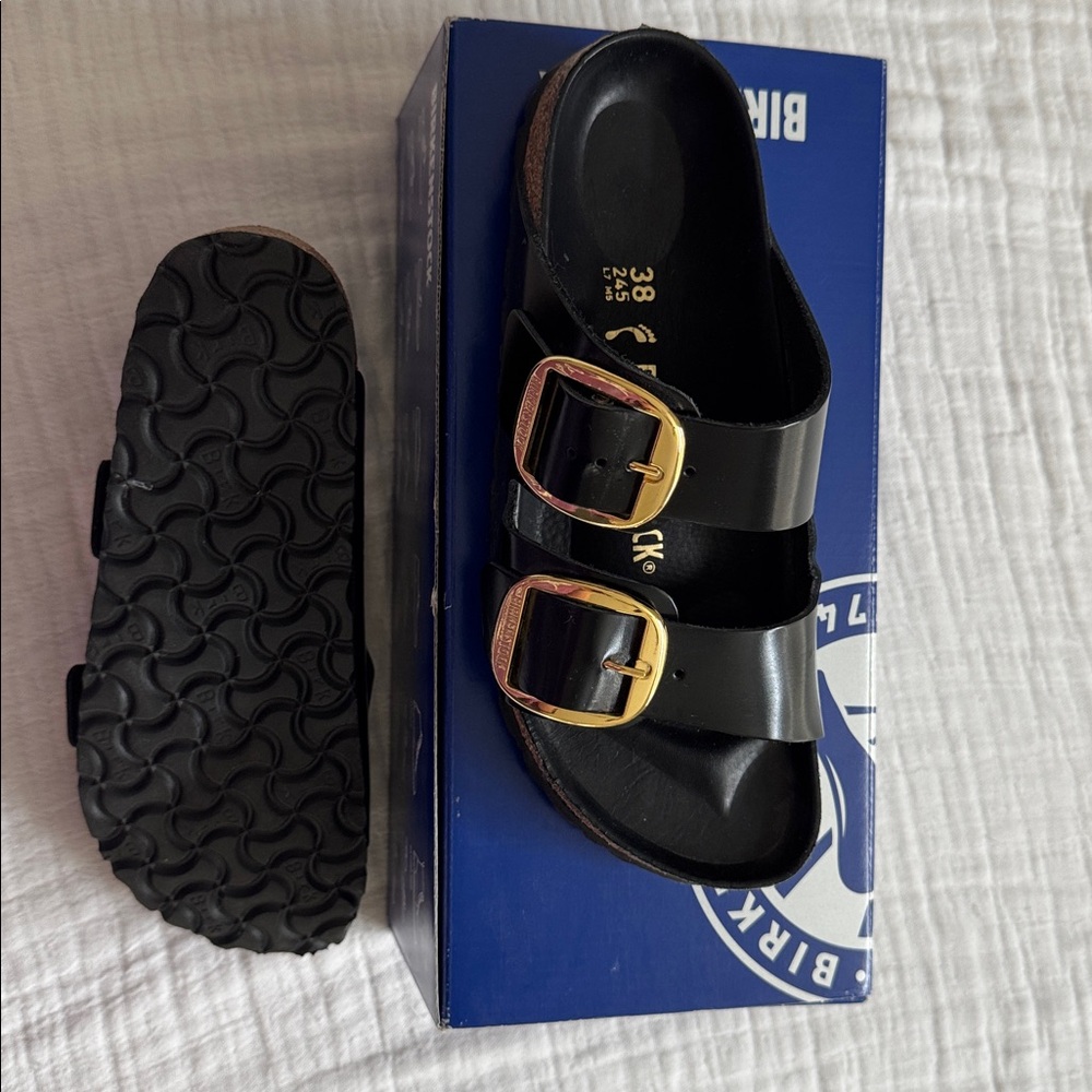 Birkenstock Arizona Big Buckle High Shine Sandals - Picture 3 of 3